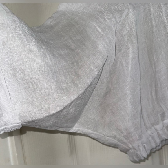 White Linen Crop Top Rumer - Picture 11 of 14